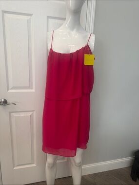 Aaron Ashe Hot Pink Spaghetti-Strap  Dress